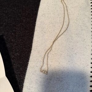 Petit CD Necklace Gold-Finish Metal and Silver-Tone Crystals